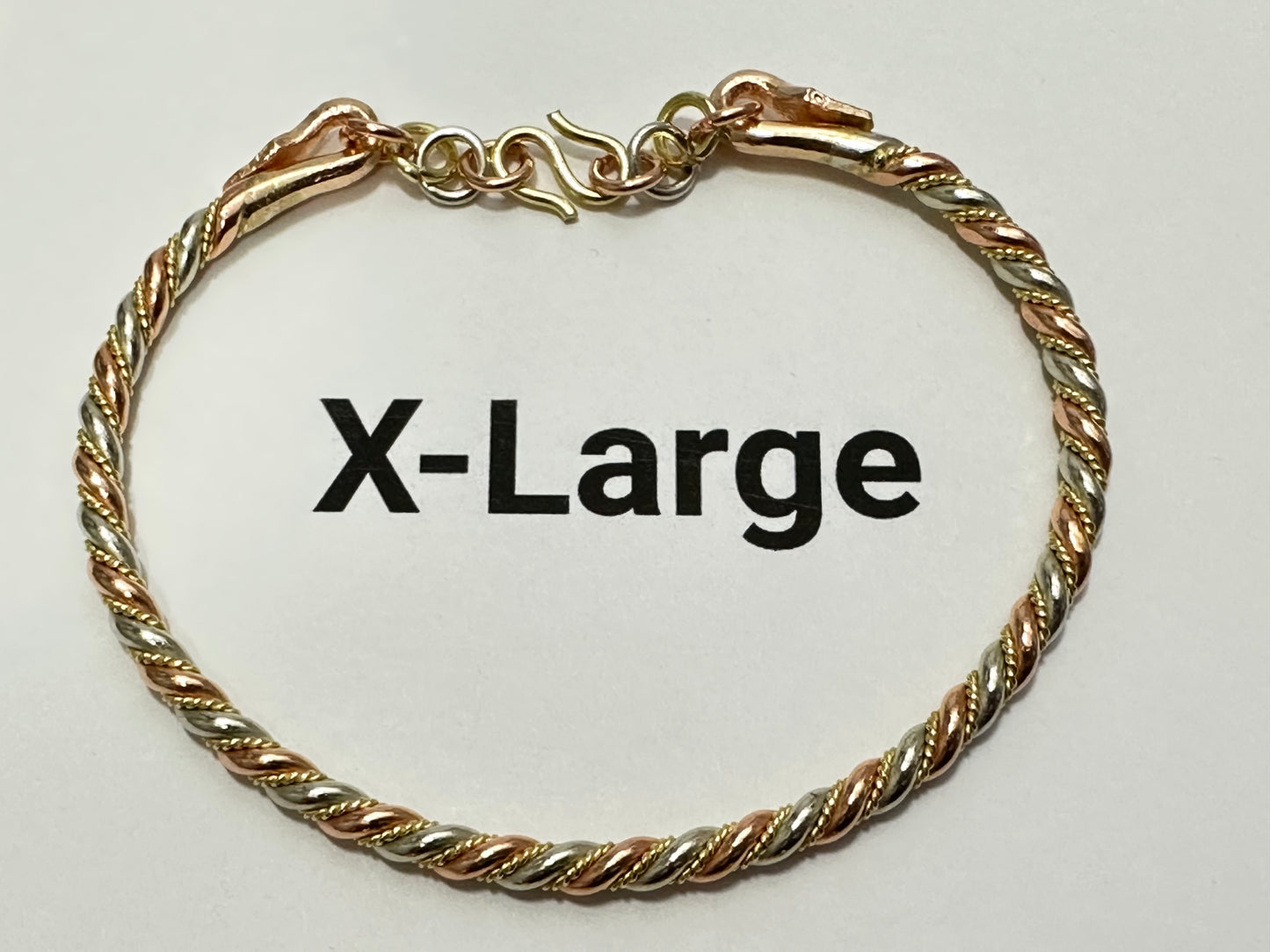3 Color Twist - Copper Bracelet