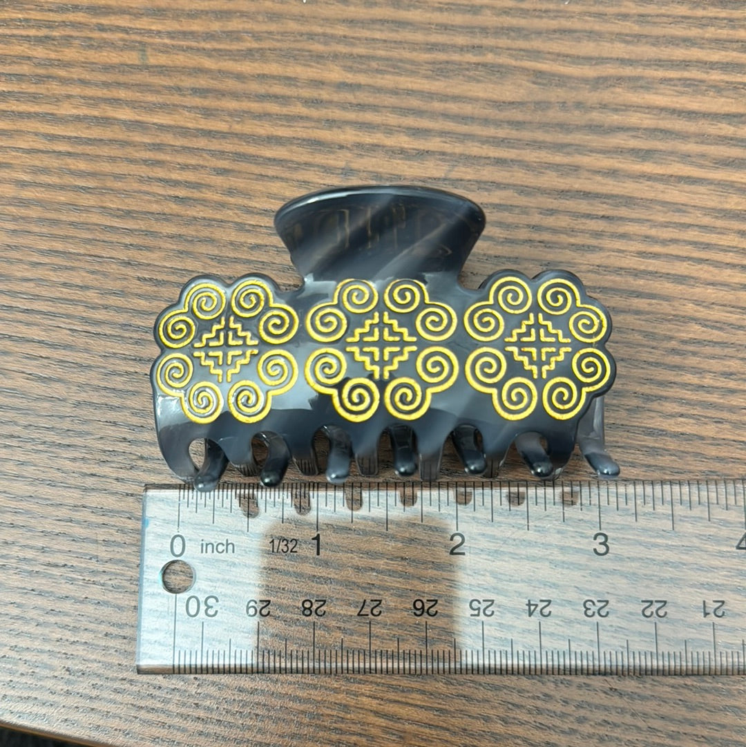 Hair claw Black/gray with gold