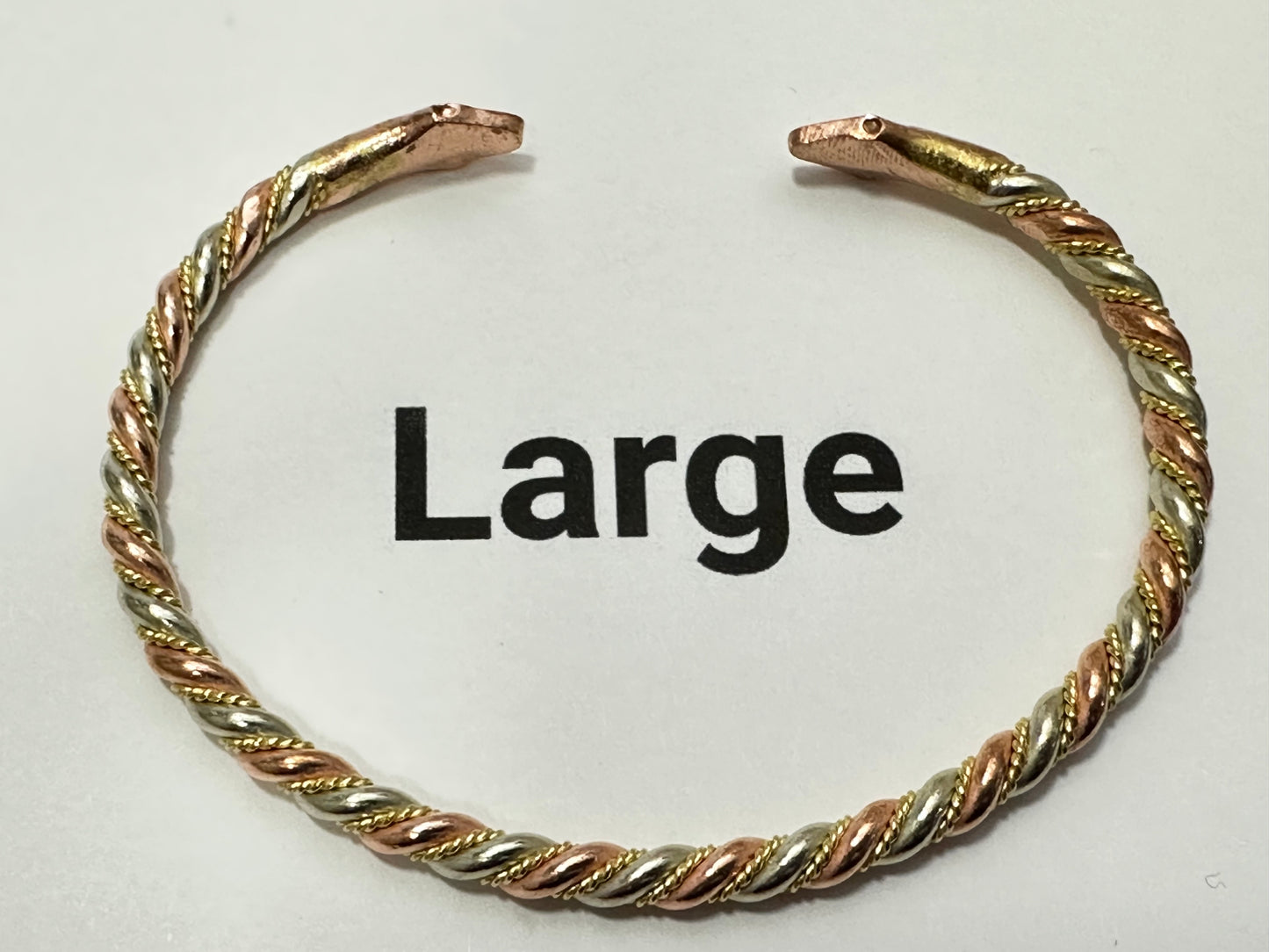 3 Color Twist  - Copper Bracelet